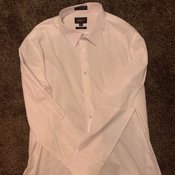 Omega Other - White button down long sleeve shirt